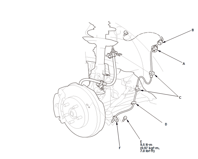 Honda HR-V - Wheel Speed Sensor Removal and Installation - VSA System