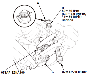 Honda HR-V - Front Lower Arm Ball Joint Removal and Installation ...